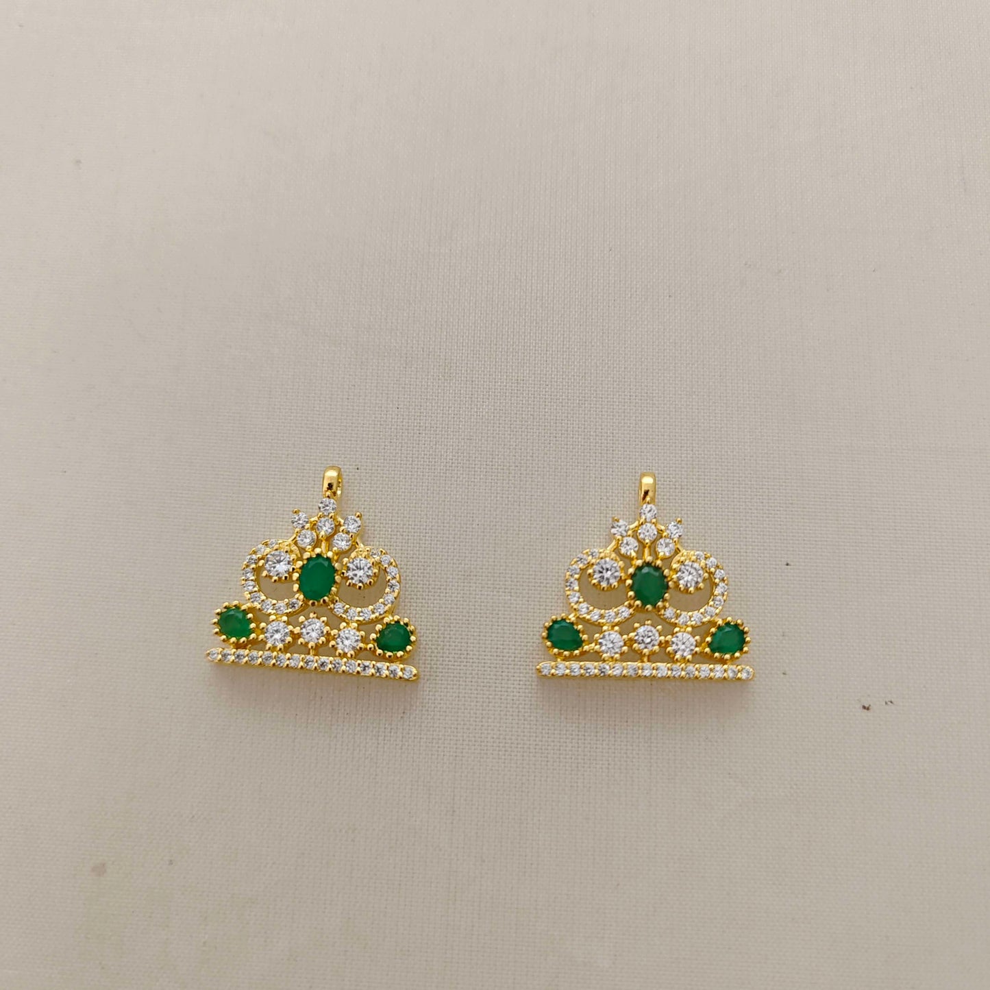 Silver CZ-stone side locket - RCD306