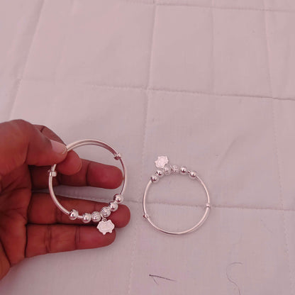 Silver anklets children pattern designs -RCG067