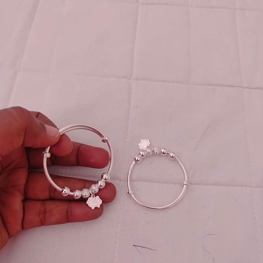 Silver anklets children pattern designs -RCG067