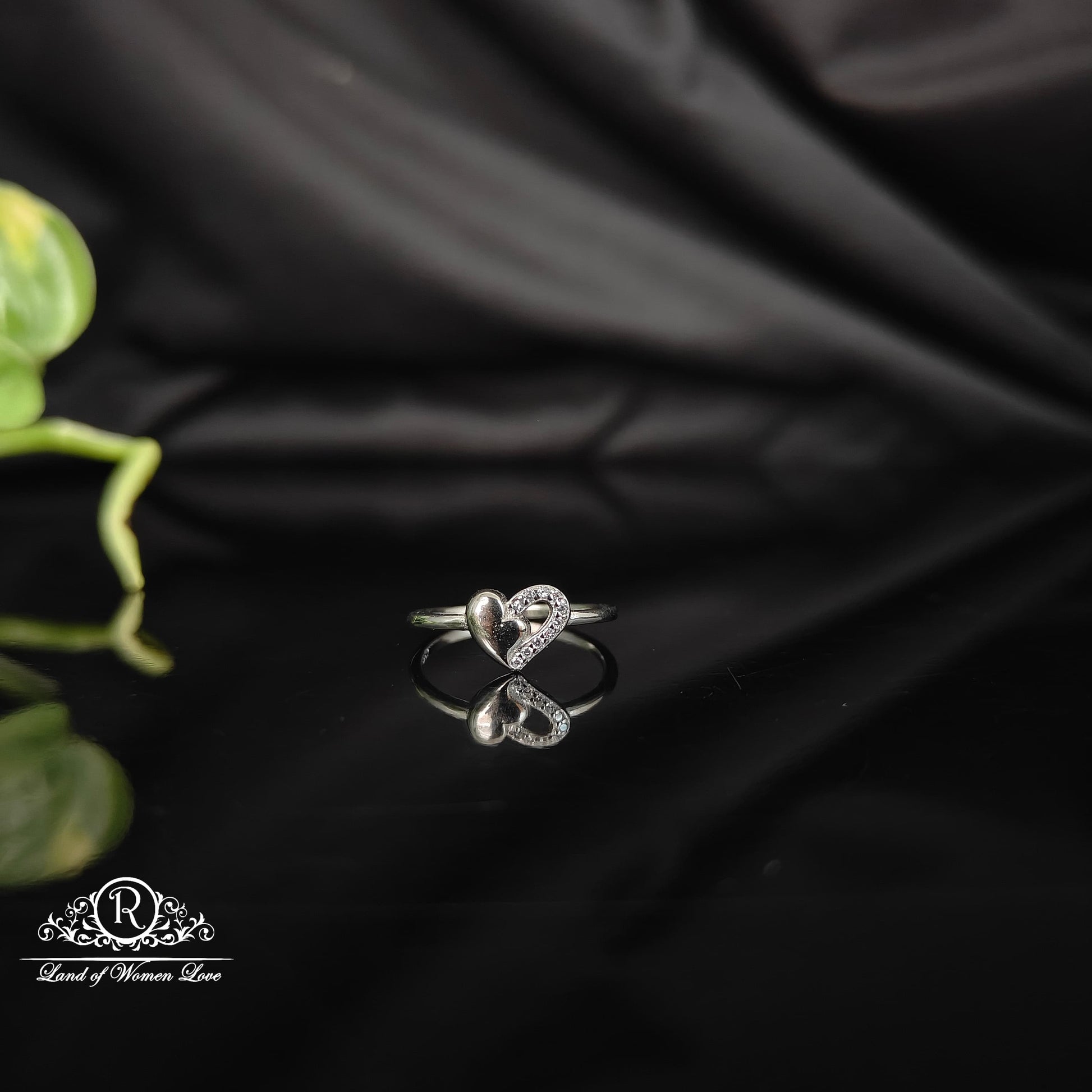 ring silver rodhium polish finger ring-rcra62 92.5 silver ramala jewelry / ramala collections