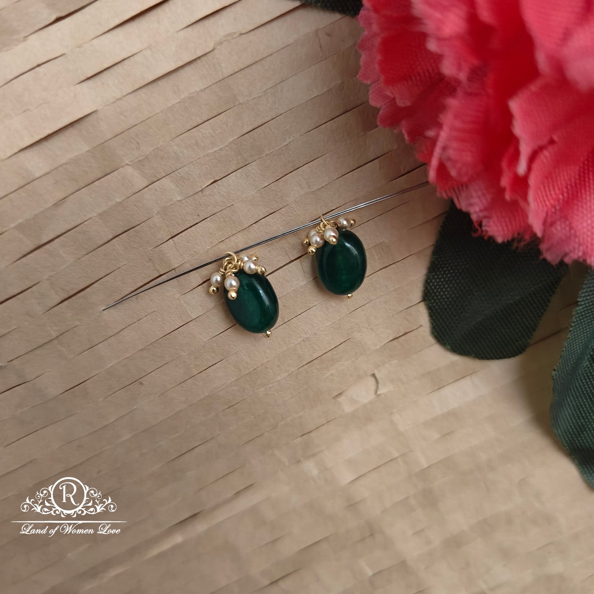 earrings 92.5 silver simple and cute hangings - rcjr996 92.5 silver ramala jewelry / ramala collections