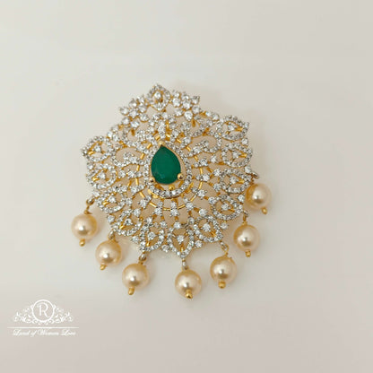 Silver Diamond Replica Design CZ-Stones Pendant-RCCP51