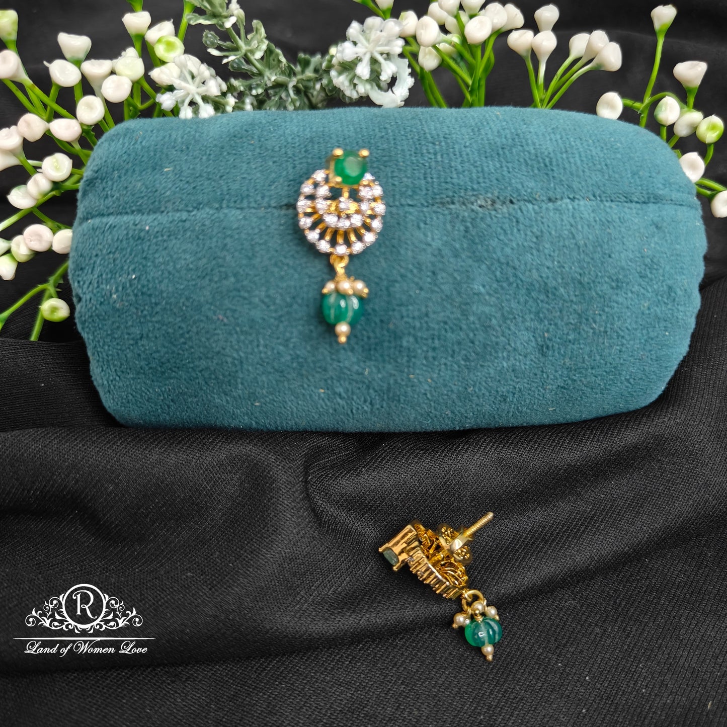 92.5 Silver Diamond finishing Earrings-RCDS0139