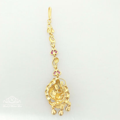 Silver Nakshi Peacock Design Tikkas-SA382