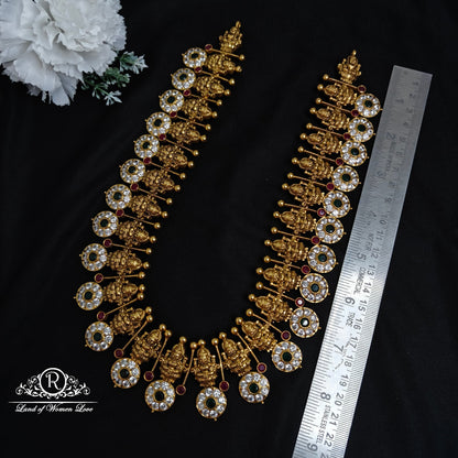 Silver bottu mala with lakshmi devi haram - RCCP251