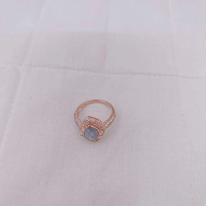 Silver Rose gold polish finger Ring -RCG081