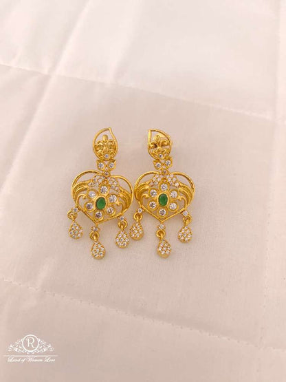 earrings silver white stones earrings-jr152 92.5 silver ramala jewelry / ramala collections
