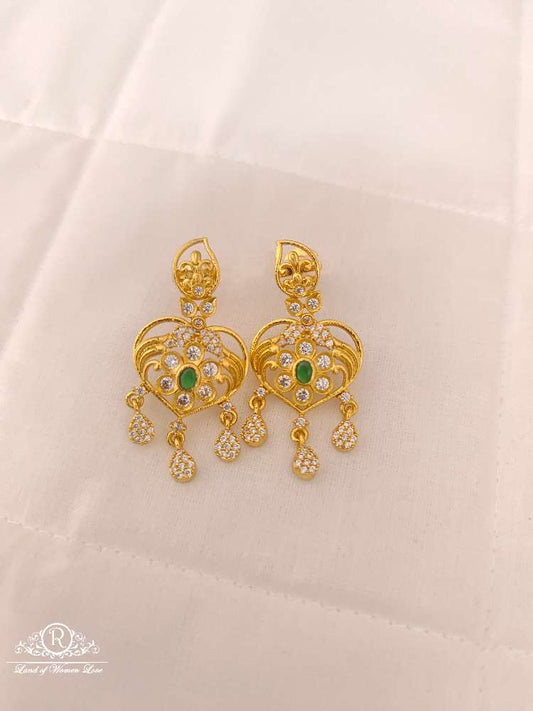 earrings silver white stones earrings-jr152 92.5 silver ramala jewelry / ramala collections