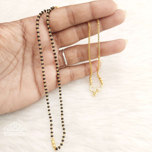 Silver Black Beads-H061