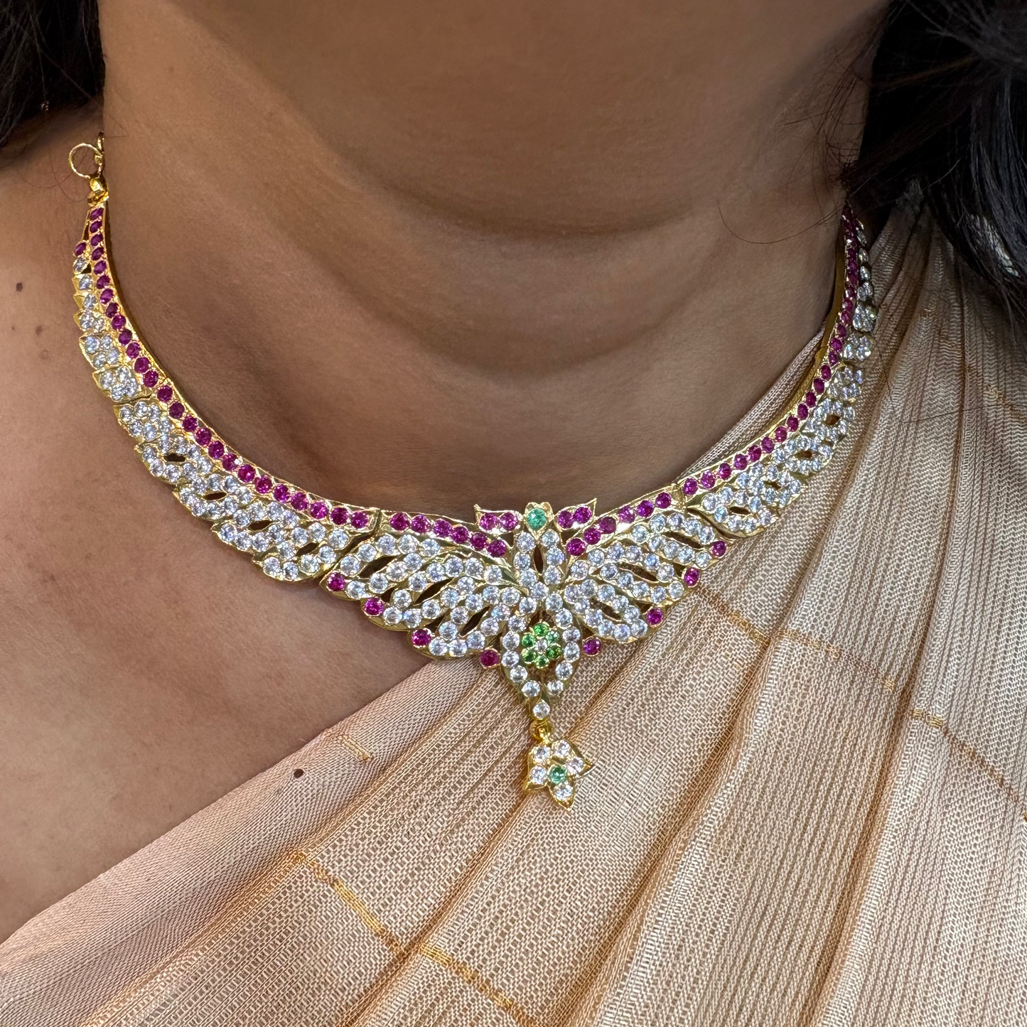 92.5 silver simple and Cute necklace with earrings set- RCK277190