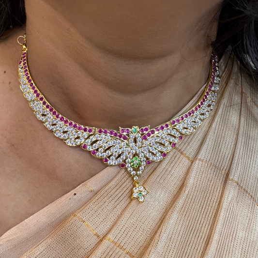 92.5 silver simple and Cute necklace with earrings set- RCK277190