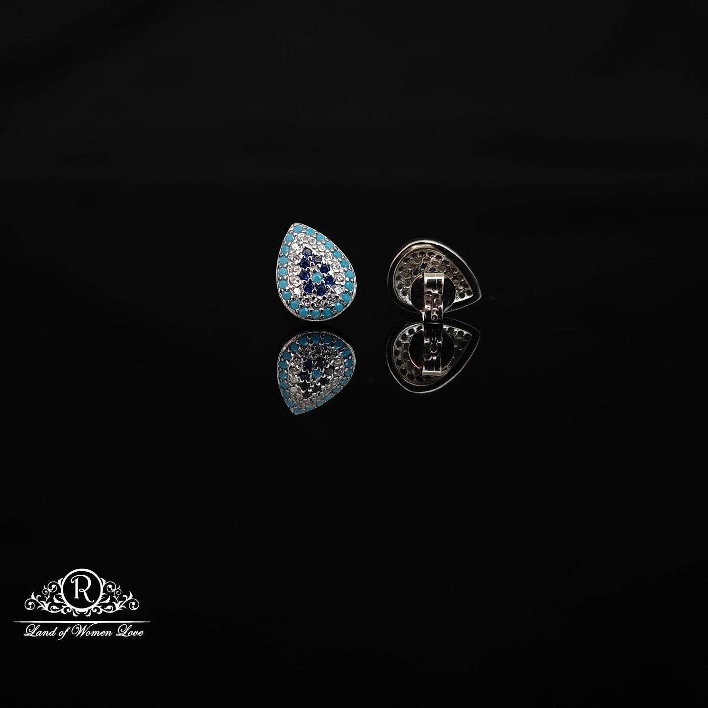 Silver earrings -RCHS38-13