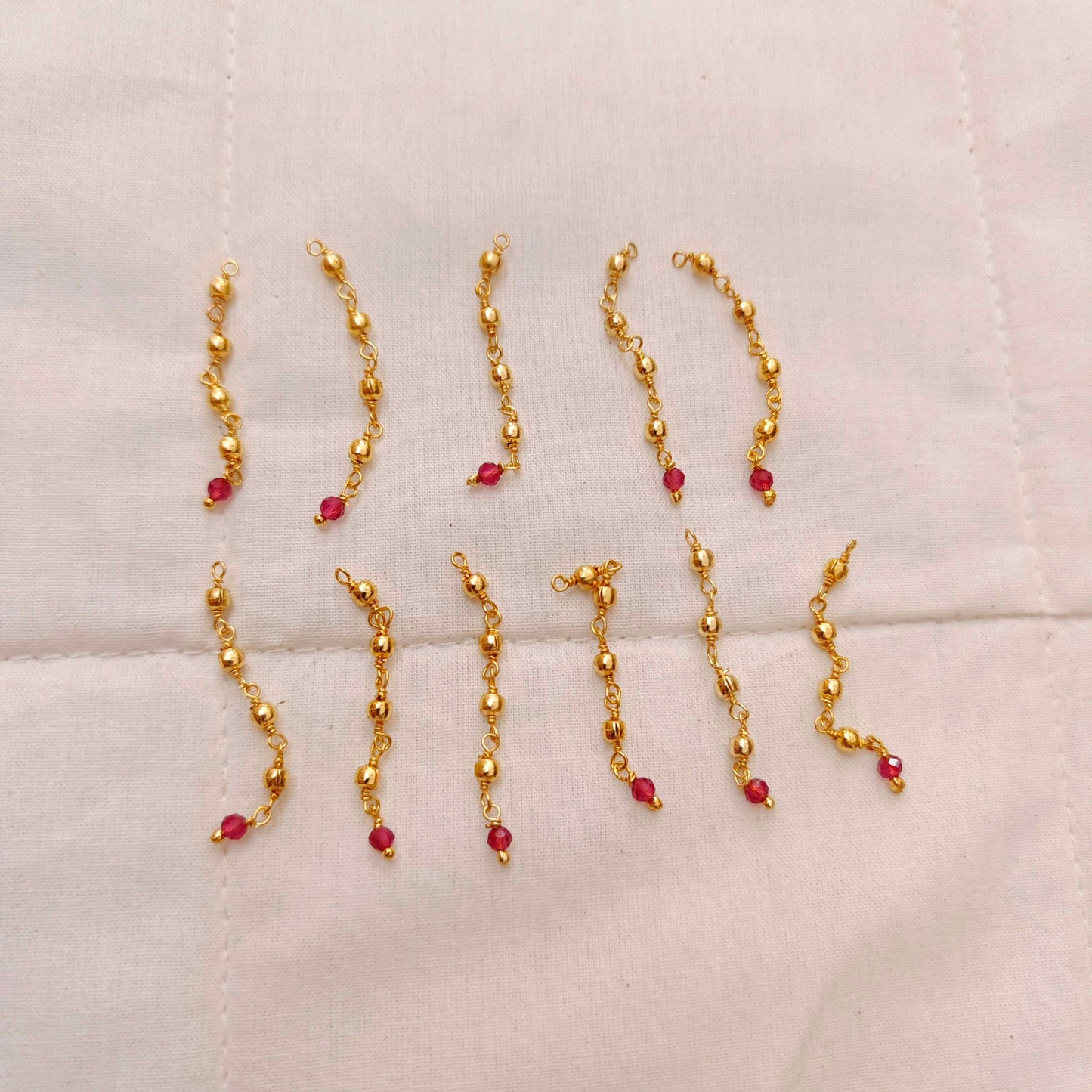 Silver gold polish red balls hanging -RCJR259