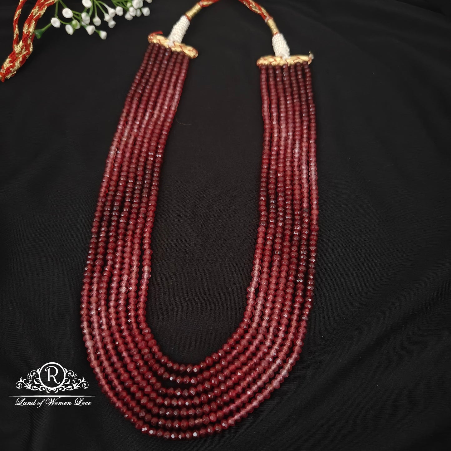 simple and cute jade batti beads mala -rcmj229 92.5 silver ramala jewelry / ramala collections