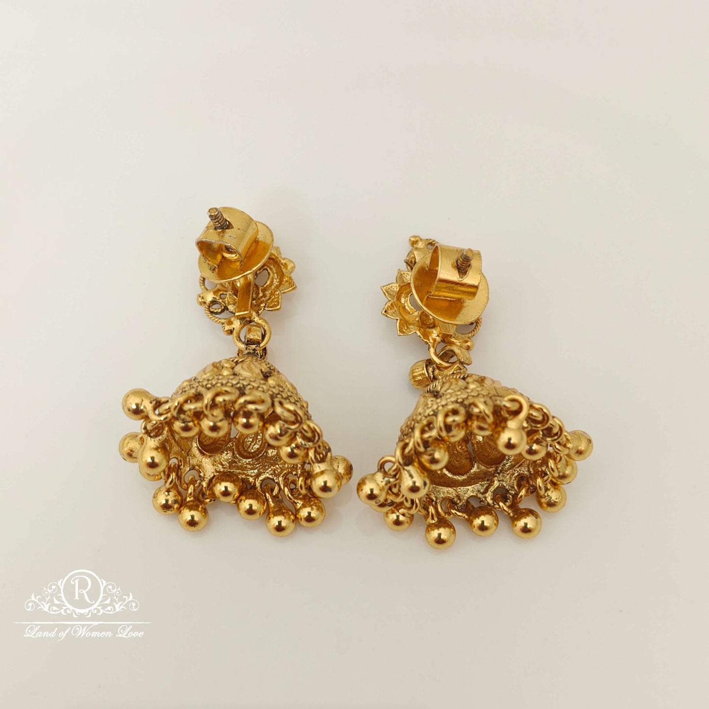 Silver Peacock Design jhumkas-RCJR581-1