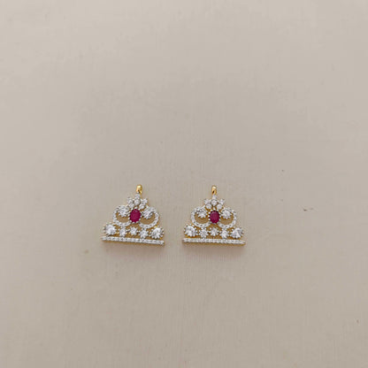 Silver CZ-stone side locket -RCD310