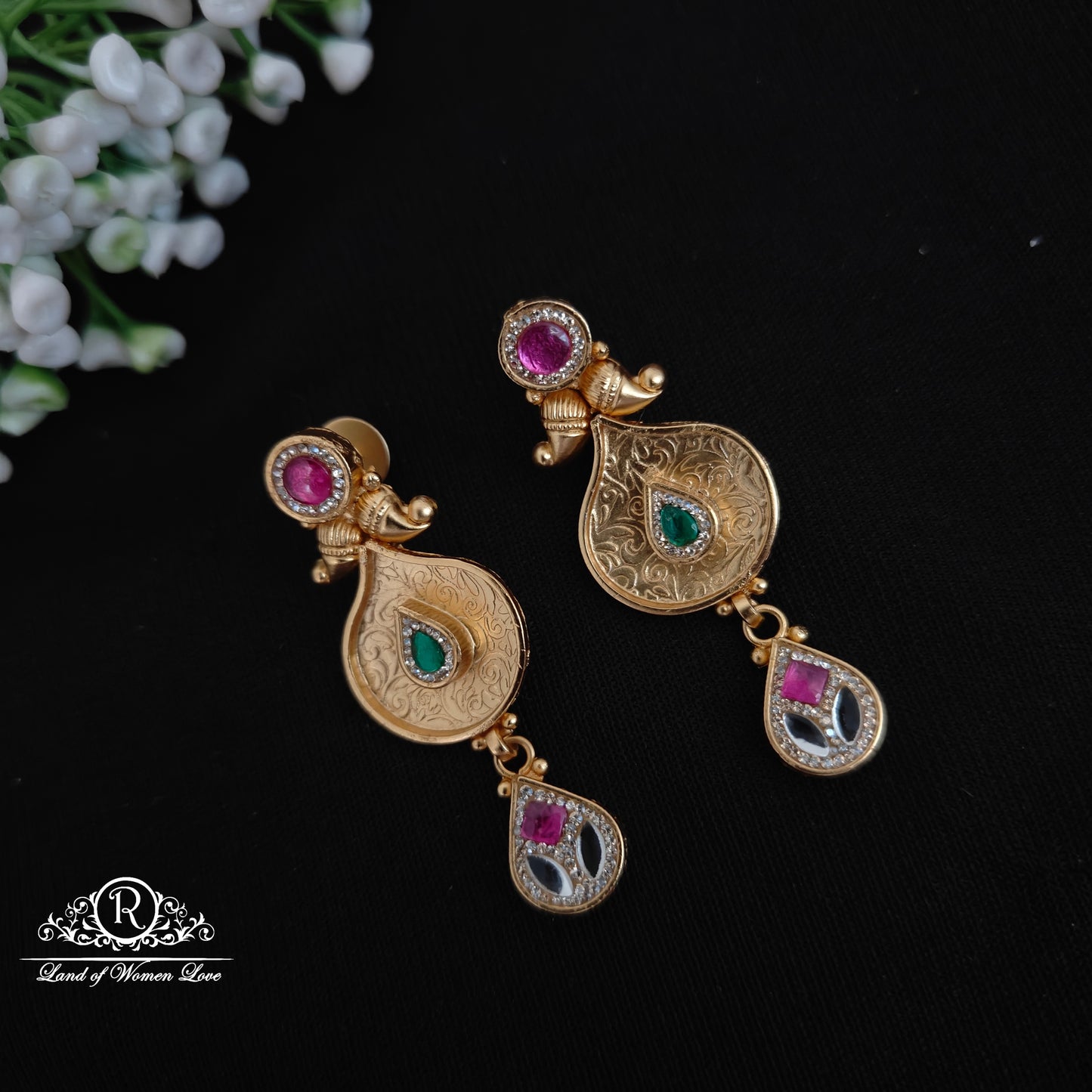 earrings silver simple and cute earrings -rc06 m415 92.5 silver ramala jewelry / ramala collections