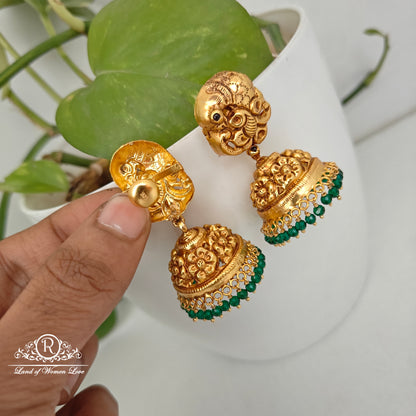 92.5 silver simple and Cute jhumkas with hangings -RCM350