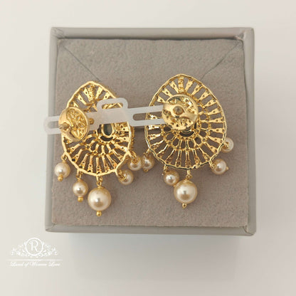 Silver Diamond Replica Design CZ-Stones Earrings-RCCP89