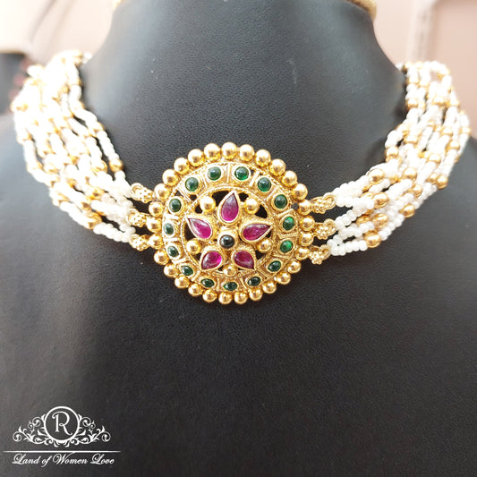 Silver necklace design-RJ23