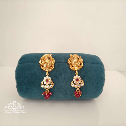 earrings peacock design silver earrings-rc94-60m029 92.5 silver ramala jewelry / ramala collections