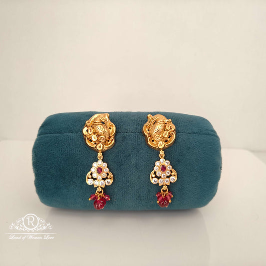 earrings peacock design silver earrings-rc94-60m029 92.5 silver ramala jewelry / ramala collections