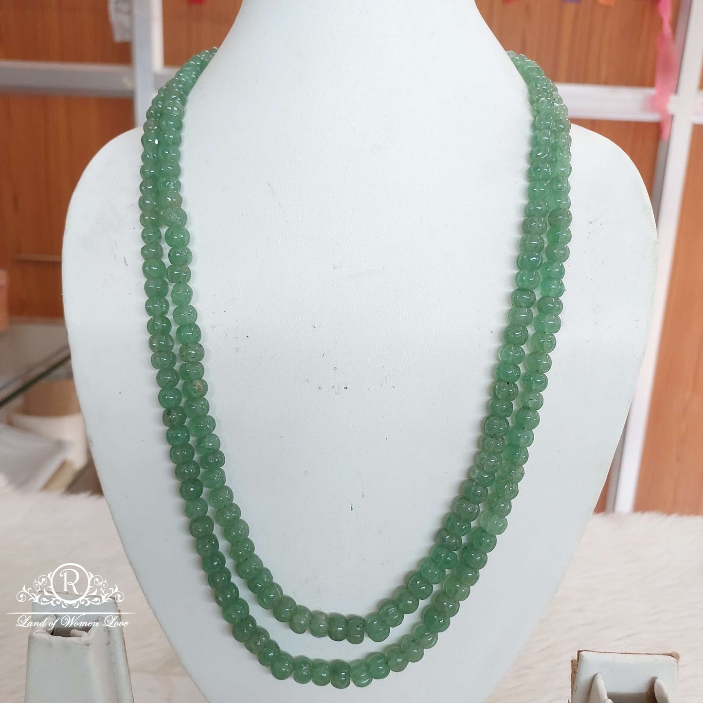 green melon light 438ct beads-b028 92.5 silver ramala jewelry / ramala collections