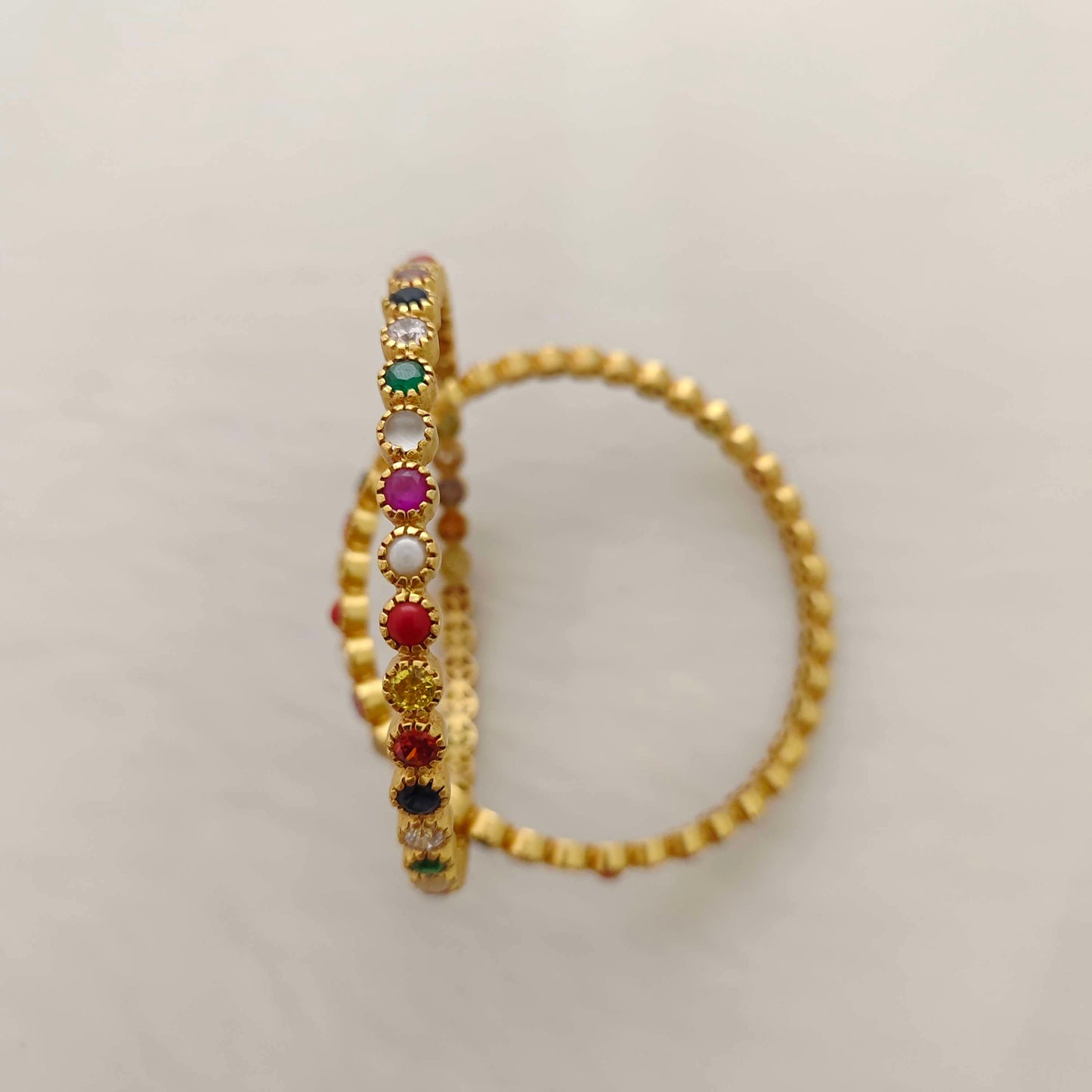 Silver navaratna bangles -RCC019