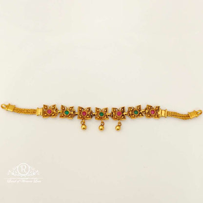 Silver Flower Design Chocker-RC87-60P16