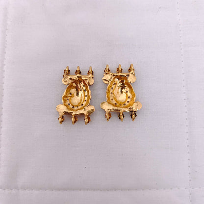 Silver gold polish side lockets -RCV203