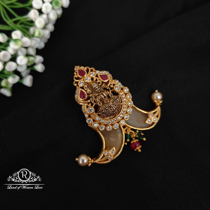 92.5 silver simple and cute puligoru pendent with lakshmi devi design -rcjr888 92.5 silver ramala jewelry / ramala collections