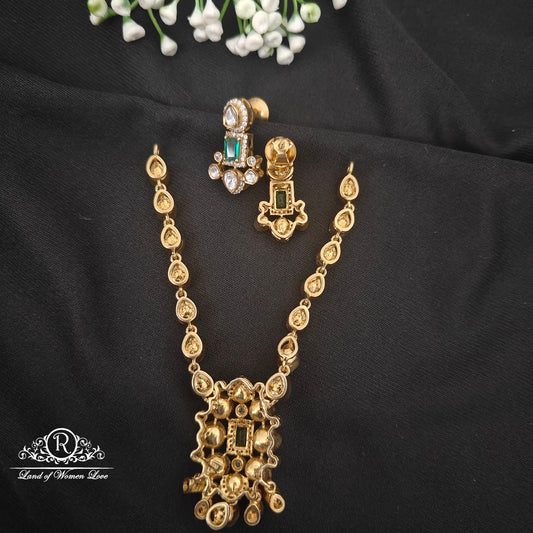 92.5 silver simple and Cute necklace with earrings - RCDS0601