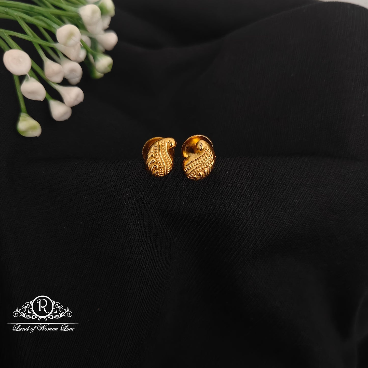 earrings 92.5 silver simple and cute earrings with mango design-rcjr952 92.5 silver ramala jewelry / ramala collections