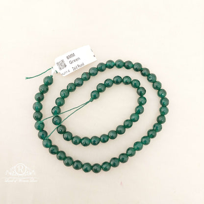 6mm green zaid round beads-mj11-2 92.5 silver ramala jewelry / ramala collections