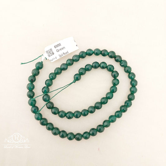 6mm green zaid round beads-mj11-2 92.5 silver ramala jewelry / ramala collections