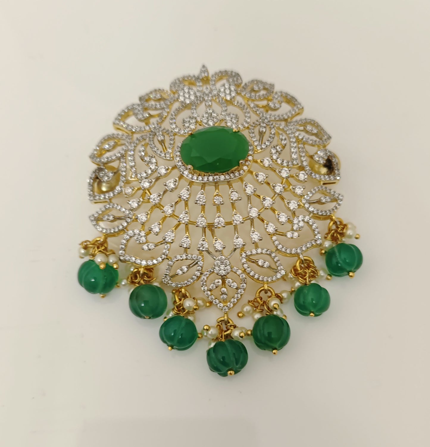 silver cz-stones locket design-rct290 cz 92.5 silver ramala jewelry / ramala collections