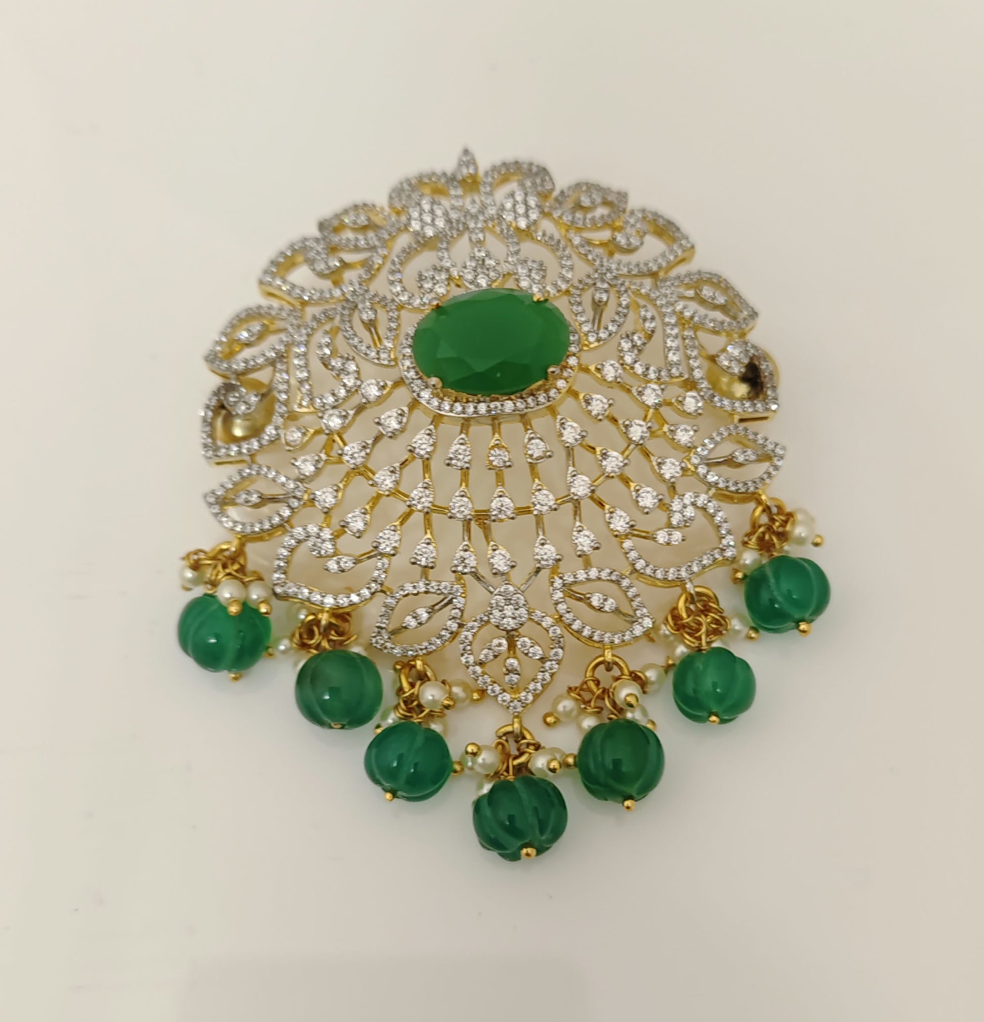 silver cz-stones locket design-rct290 cz 92.5 silver ramala jewelry / ramala collections