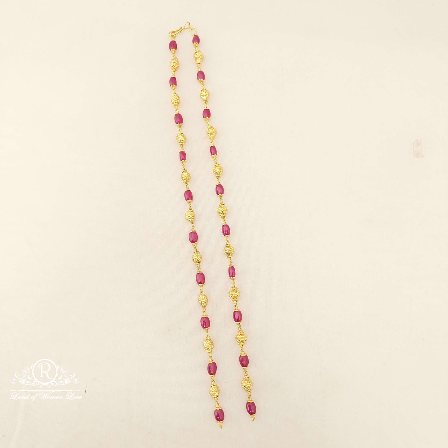 chain silver gold balls with beads openble chain-jr89 92.5 silver ramala jewelry / ramala collections