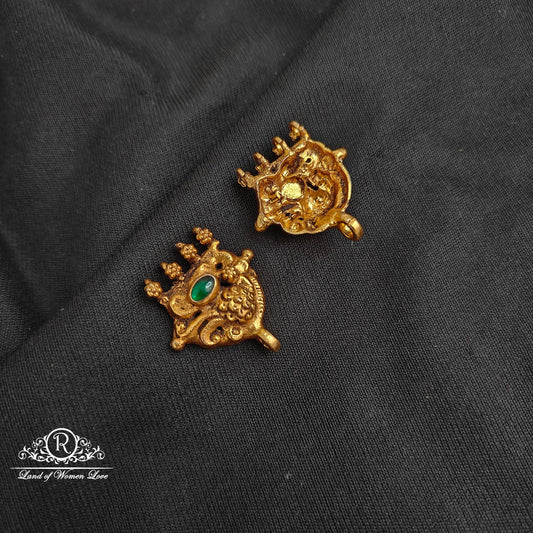 92.5 Silver peacock design Nakshi Side Lockets-RCM1145