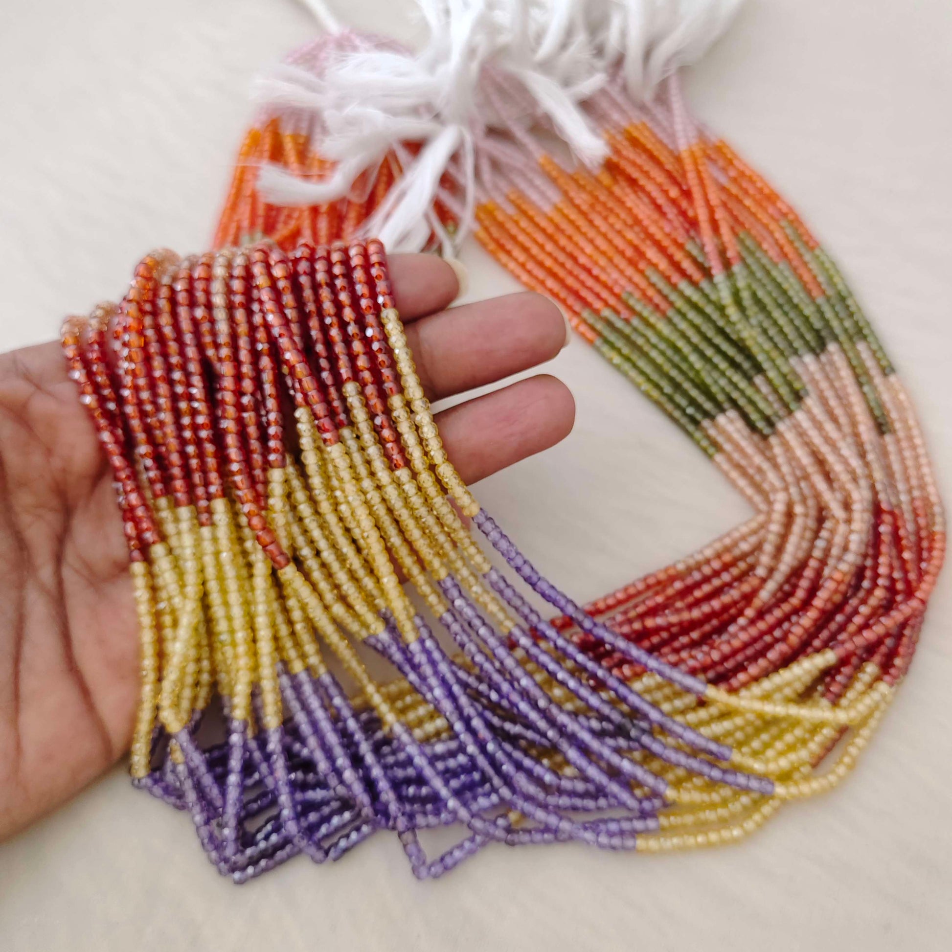 cz-batti multi colour beads -rcmj123 cz 92.5 silver ramala jewelry / ramala collections