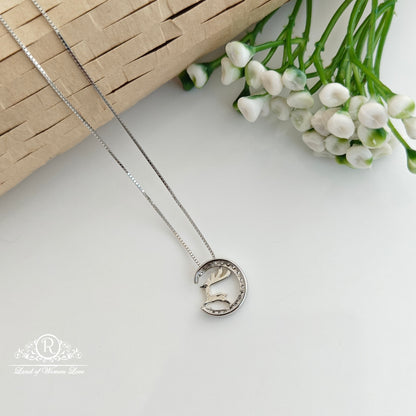 Silver oxidised  polish chain with locket -RCRC14-4