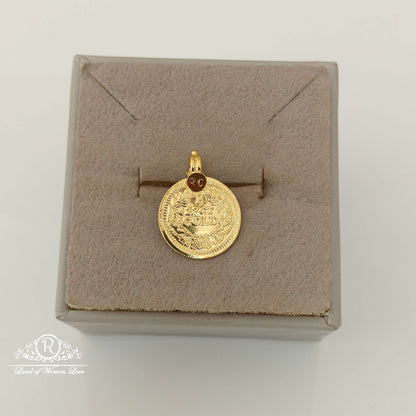 Silver Lakshmi Devi kasula Design Locket-RCK203