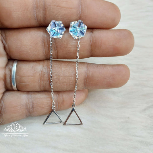 earrings silver hanging earrings-s590 92.5 silver ramala jewelry / ramala collections