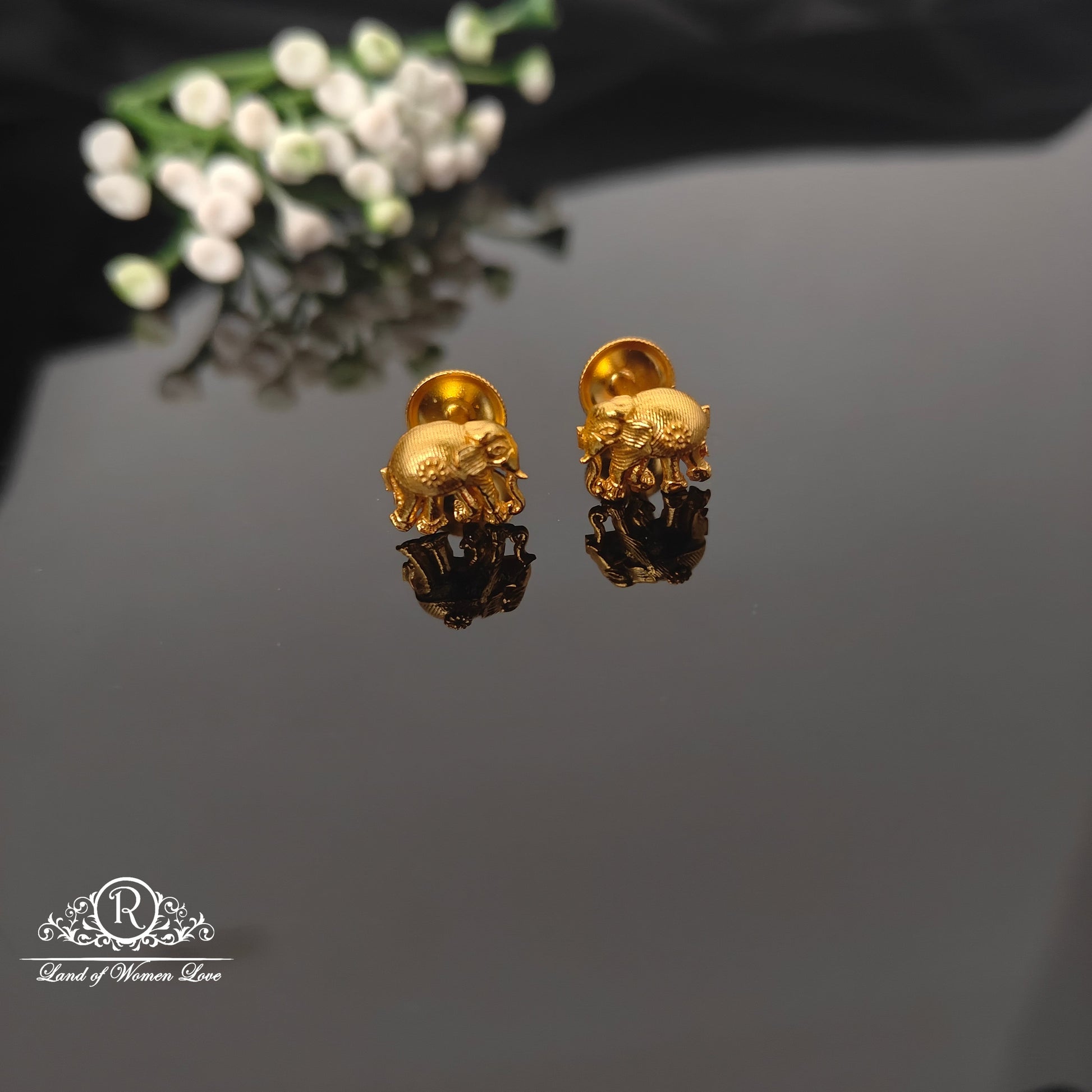 earrings 92.5 silver simple and cute earrings with elephant design-rcjr946 92.5 silver ramala jewelry / ramala collections