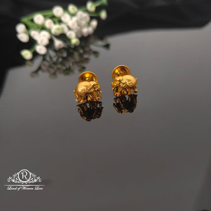 earrings 92.5 silver simple and cute earrings with elephant design-rcjr946 92.5 silver ramala jewelry / ramala collections