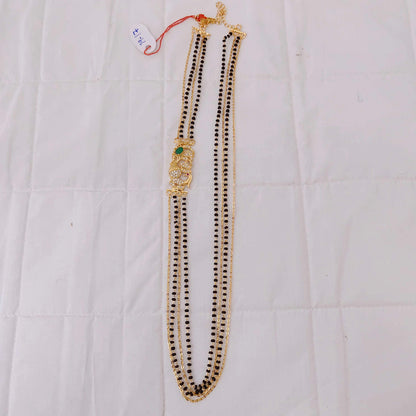 Silver CZ-gold polish chandhraharam designs -RCD121