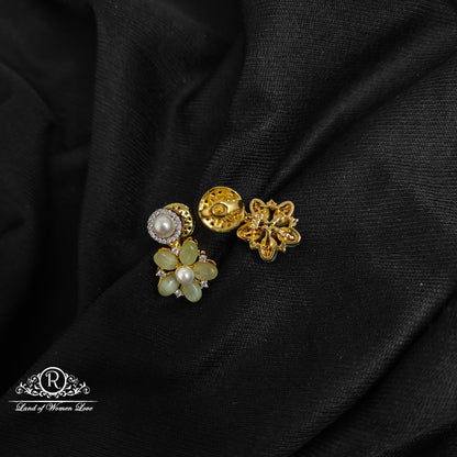 Silver multi colour gem beads necklace-RCCP259