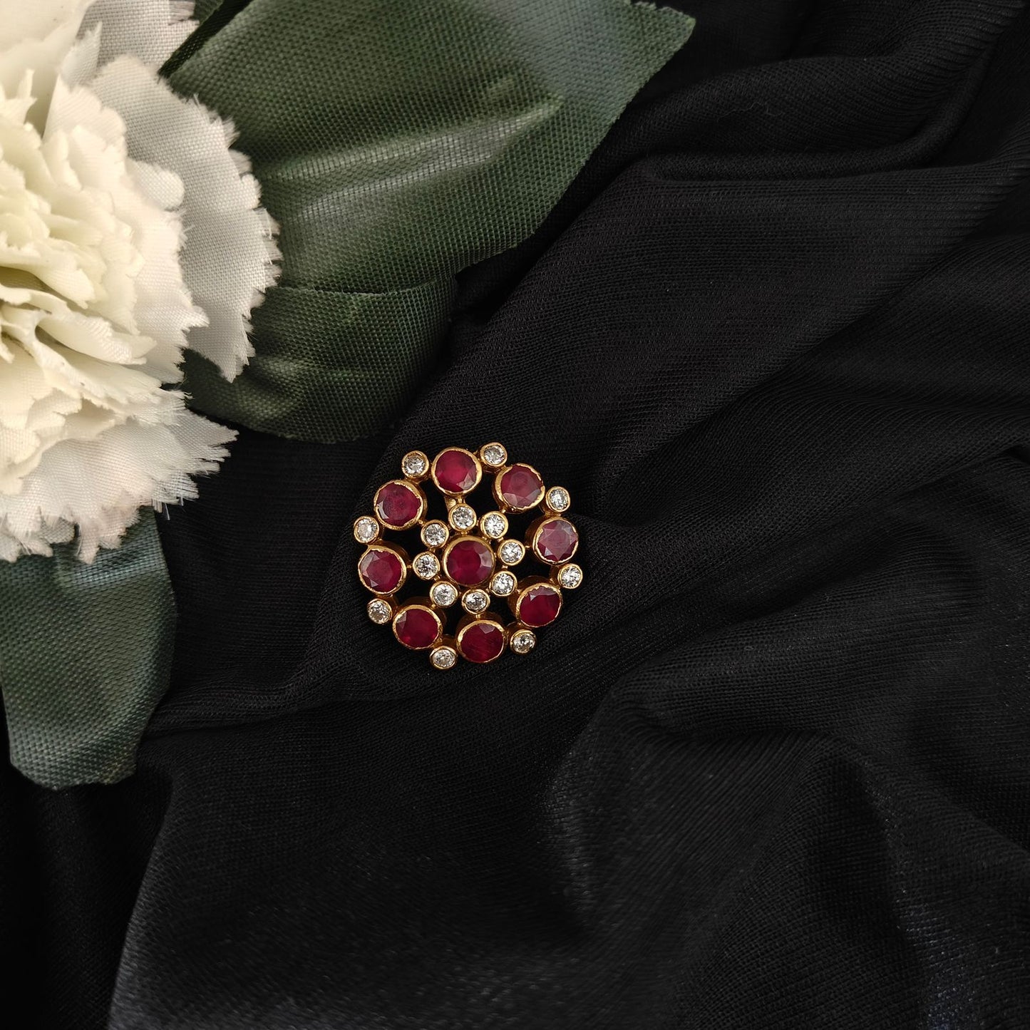 92.5-SILVER RUBY PENDANT -RCM1533