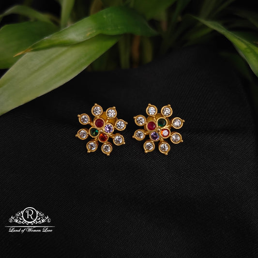 92.5 silver gold polish navartna  earrings -RCDS0616