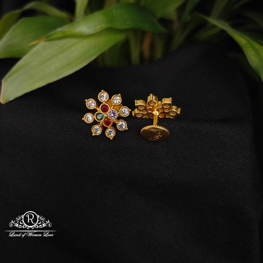 92.5 silver gold polish navartna  earrings -RCDS0616